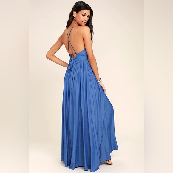 Lulu’s Blue Maxi Dress - Picture 14 of 15